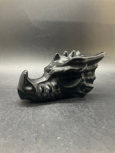 Load image into Gallery viewer, Black Obsidian Dragon Head