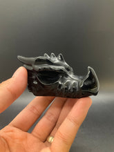 Load image into Gallery viewer, Black Obsidian Dragon Head