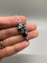 Load image into Gallery viewer, Snowflake Obsidian Pendulum