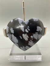 Load image into Gallery viewer, Snowflake Obsidian Heart