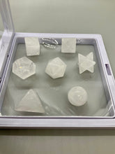 Load image into Gallery viewer, Quartz Crystal Platonic Solids (7 pieces)