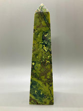 Load image into Gallery viewer, Serpentine with Pyrite Obelisk