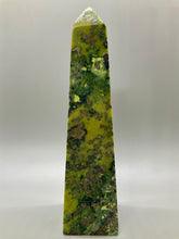Load image into Gallery viewer, Serpentine with Pyrite Obelisk