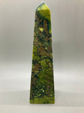 Load image into Gallery viewer, Serpentine with Pyrite Obelisk