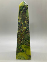 Load image into Gallery viewer, Serpentine with Pyrite Obelisk