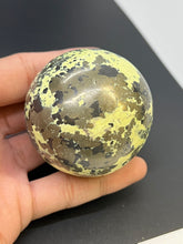 Load image into Gallery viewer, Serpentine with Pyrite Sphere