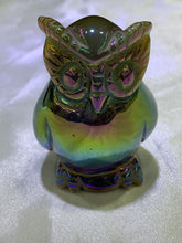Load image into Gallery viewer, Rainbow Chalcedony Druzy Owl