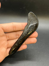 Load image into Gallery viewer, SIlver Sheen Obsidian Gua Sha Facial Massage
