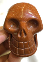 Load image into Gallery viewer, Goldstone Skull