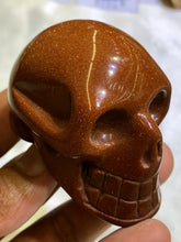 Load image into Gallery viewer, Goldstone Skull