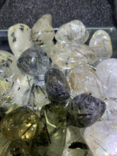Load image into Gallery viewer, Tourmalinated Quartz Tumbled