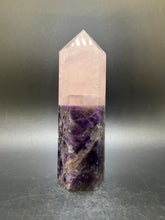 Load image into Gallery viewer, Dogtooth Amethyst with Rose Quartz Point