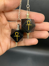 Load image into Gallery viewer, Black Onyx Ankh Pendulum