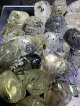Load image into Gallery viewer, Tourmalinated Quartz Tumbled