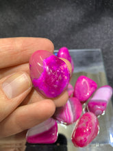 Load image into Gallery viewer, Agate Red (Dyed) Tumbled - 4 Stones