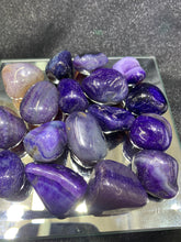 Load image into Gallery viewer, Agate Purple (Dyed) Tumbled - 4 Stones