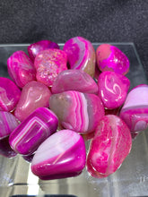 Load image into Gallery viewer, Agate Red (Dyed) Tumbled - 4 Stones