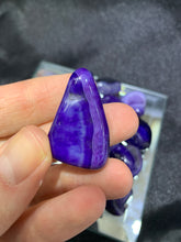 Load image into Gallery viewer, Agate Purple (Dyed) Tumbled - 4 Stones