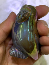 Load image into Gallery viewer, Rainbow Chalcedony Druzy Owl