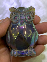 Load image into Gallery viewer, Rainbow Chalcedony Druzy Owl