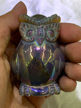 Load image into Gallery viewer, Rainbow Chalcedony Druzy Owl