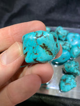 Load image into Gallery viewer, Magnesite Tumbled Cyan (Dyed)