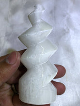 Load image into Gallery viewer, Selenite Twisted Tower Medium