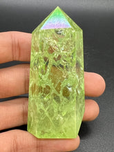 Load image into Gallery viewer, Crackle Emerald Aura Crystal Generator Point