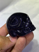 Load image into Gallery viewer, Blue Goldstone Skull