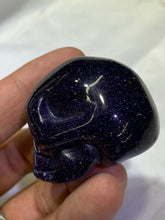 Load image into Gallery viewer, Blue Goldstone Skull