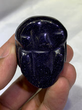 Load image into Gallery viewer, Blue Goldstone Skull