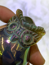 Load image into Gallery viewer, Rainbow Chalcedony Druzy Owl