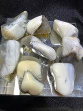 Load image into Gallery viewer, White Opal on Chalcedony Tumbled