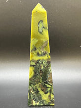 Load image into Gallery viewer, Serpentine with Pyrite Obelisk