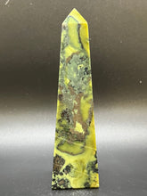 Load image into Gallery viewer, Serpentine with Pyrite Obelisk