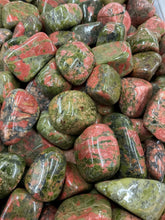 Load image into Gallery viewer, Unakite Tumbled