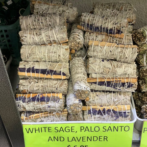 White Sage, Pablo Santo and Lavender
