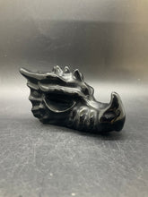 Load image into Gallery viewer, Black Obsidian Dragon Head
