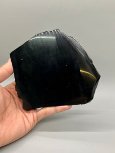 Large Black Obsidian Slab