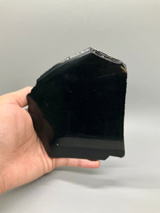 Large Black Obsidian Slab