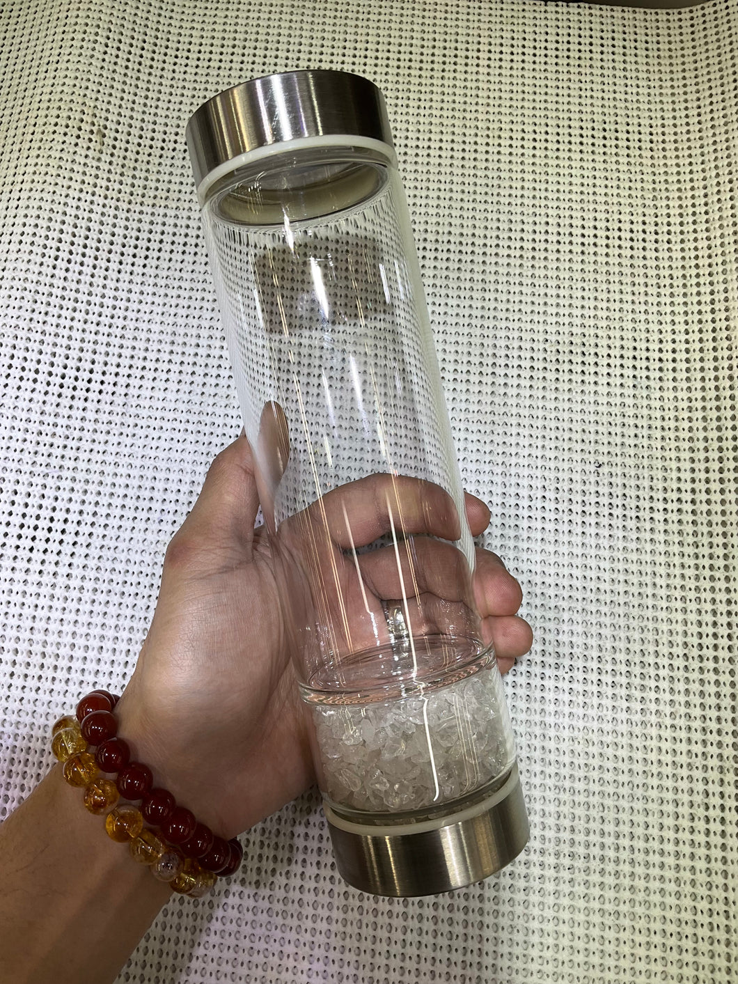 Crystal Infused Water Bottle - Stainless Steel