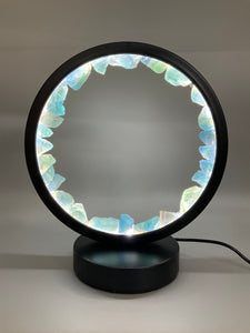 Blue Fluorite Crystal Healing Night Light