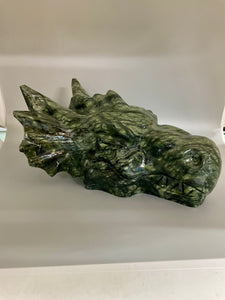 Green Jasper Dragonhead