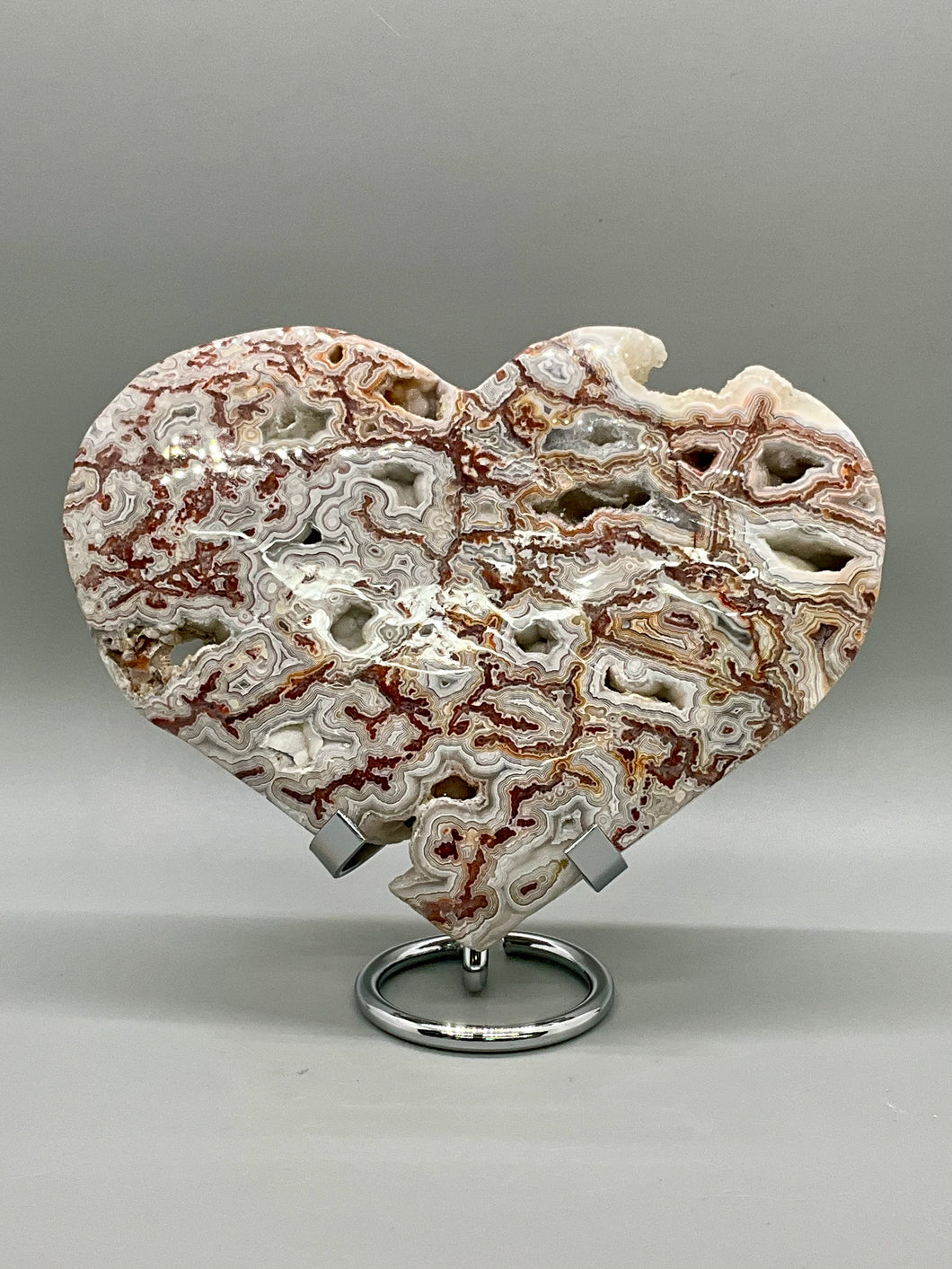 Crazy Lace Agate Heart