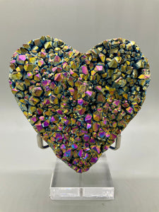 Drusy Quartz Heart