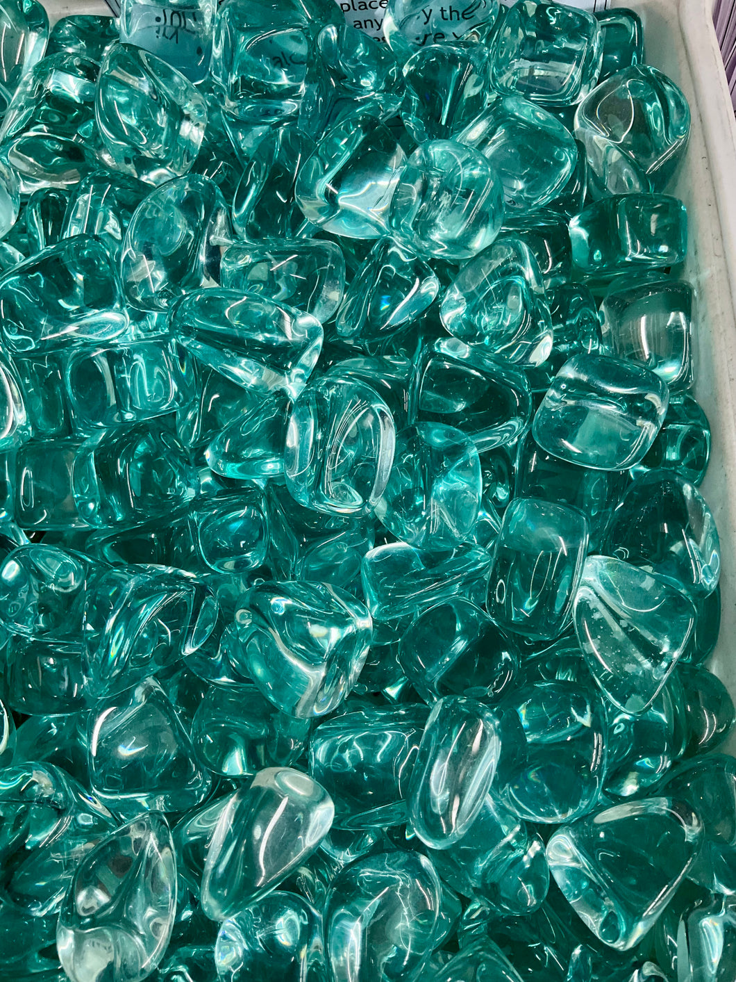 Fairy Glass Tumbled (Blue)