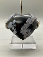 Load image into Gallery viewer, Snowflake Obsidian Heart
