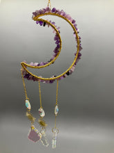 Load image into Gallery viewer, Amethyst Half Moon Sun Catcher
