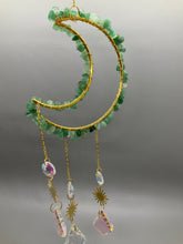 Load image into Gallery viewer, Green Aventurine Half Moon Sun Catcher
