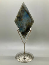 Load image into Gallery viewer, Labradorite Diamond Carving with Stand
